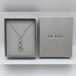 Sterling Silver & Diamond Infinity Pendant Necklace – Peoples Jewellers, Boxed